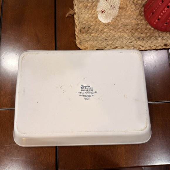 Vintage Anchor Hocking Ovenware 2.5 QT Rectangular Floret Baking Dish 1970s - Picture 4 of 5